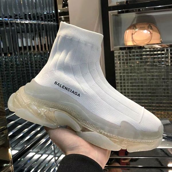 

socks bootstriple-sairknitmidsock 2019 men and women breathable socks running shoes trend fashion crystal bright martin boots size 35-45, Black