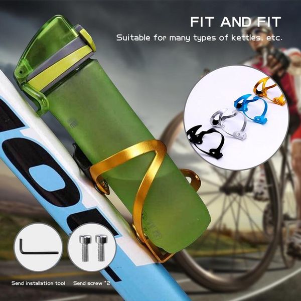 

cycling drink water bottle rack holder universal aluminum alloy mtb bike bottle holder bicycle kettle water cup bracket