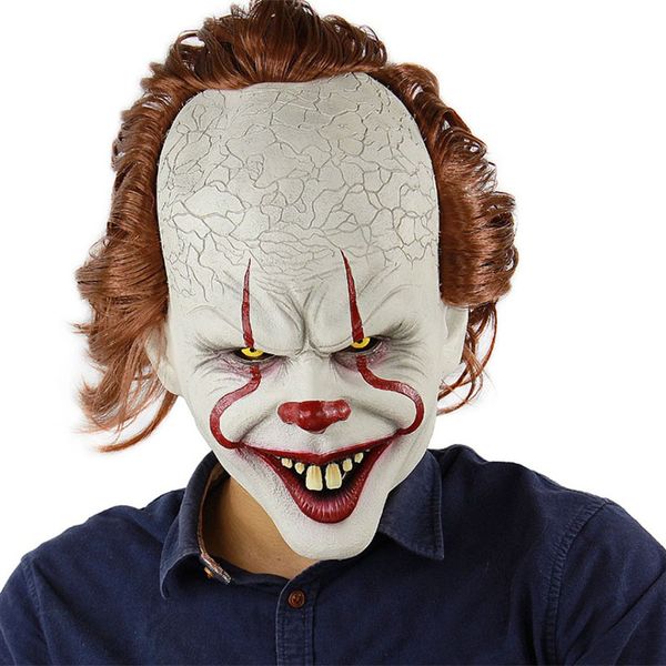 

new halloween mask for silicone movie stephen king joker mask full face horror clown latex mask party cosplay prop masks 5 styles an2838
