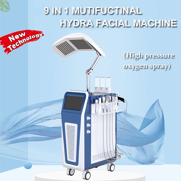 

high pressure water jet pump water spray & oxygen jet peel machine for skin rejuvenation hydra facial machine, Black;white