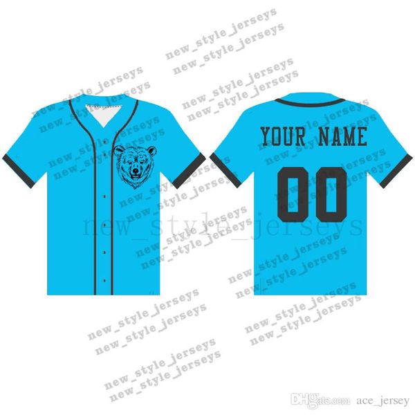 

43MAN Custom Baseball Jerseys Breathable 2019 Men youth Quick Dry Blue white Stitched M-XXXL Green Baseball Jerseys