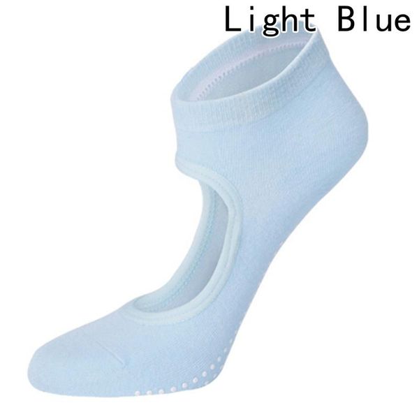 

1pair women sports fit yoga socks anti skid breathable fitness pilates socks dancing gym heel non slip cotton sock, Black