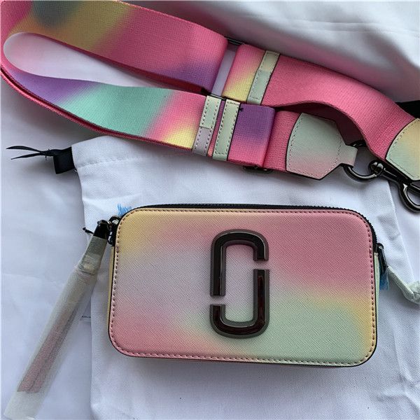 

fashion women's leather letter color wide shoulder strap shoulder bag diagonal small square bag handbag 19cm designer luxury handbags p