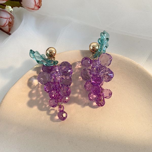 

temperament purple earrings 2020 earrings, Golden;silver