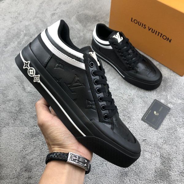 

f4 personality fashion casual men shoes luxury lace-up running men shoes original box packaging zapatos hombre, Black