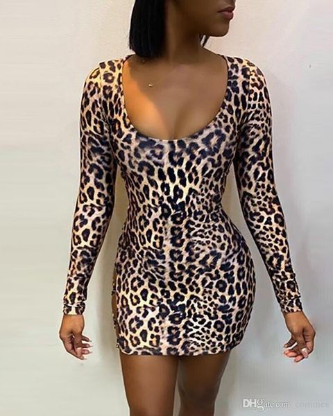 

leopard womens casual dresses back up lace womens pencil dresses designer hollow out females clothing, Black;gray