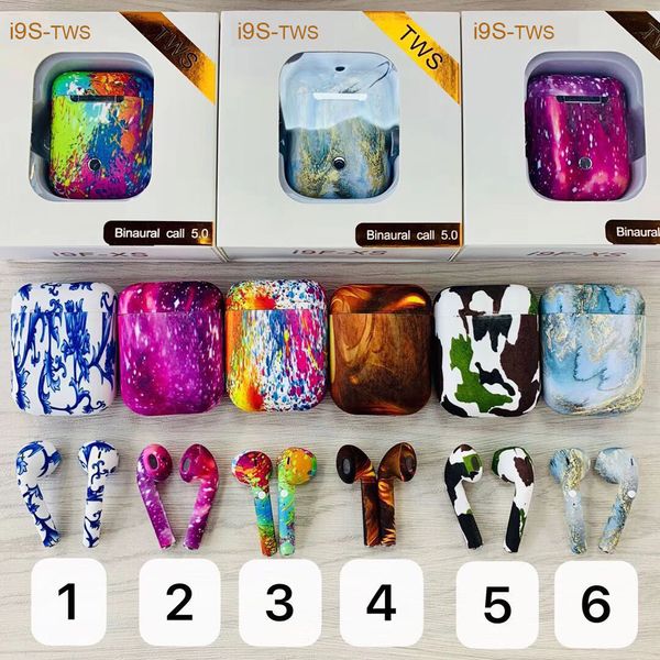 

I9 tw earphone wirele bluetooth 5 0 binaural talking painting camouflage earbud v i12 i80 i200 for iphone am ung xiaomi