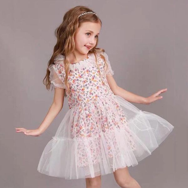 

2020 toddler kid children baby girls dresses clothes casual floral princess tulle casual dress outfits cute vestido clothes, Red;yellow