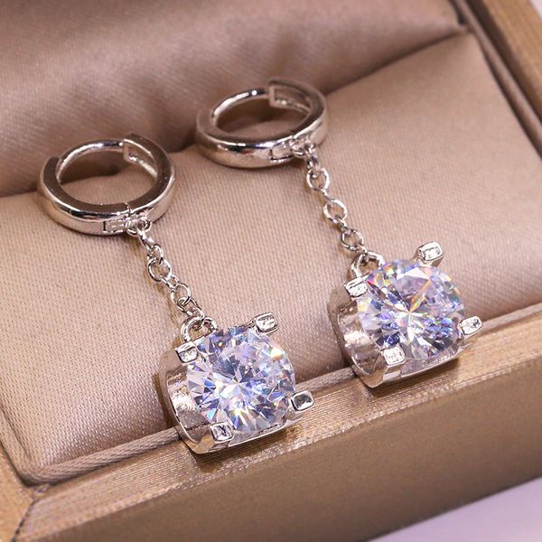 

luxury female drop earrings fashion silver rose gold wedding earrings jewelry vintage long dangle for women