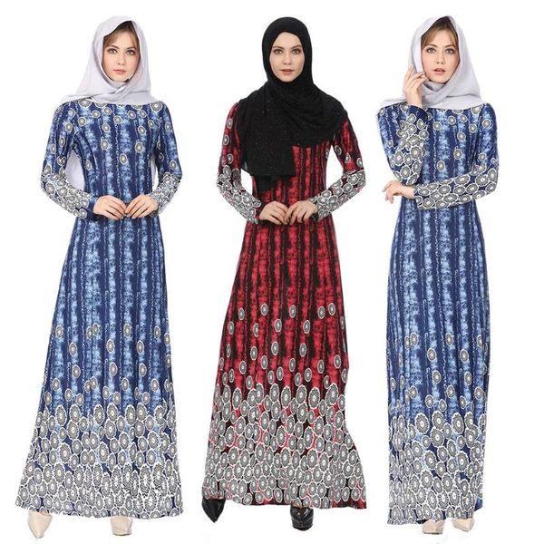

ethnic clothing long abaya dress casual muslim women female spring style high waist beach skirt t416, Red