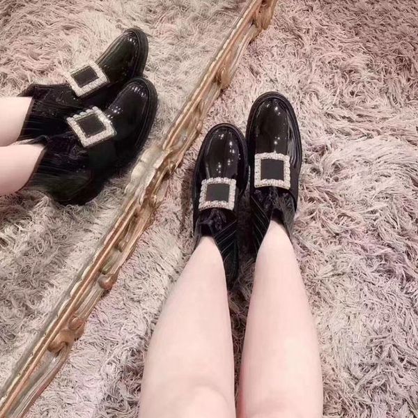 

ts square metal diamond ankle boots fashion retro autumn winter show womens ladies pantoufle shoes black tsysxz012