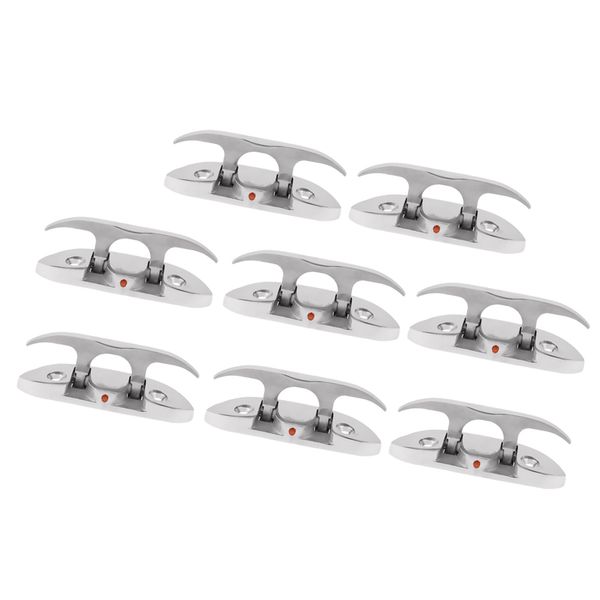 

8 pieces folding cleat mount marine boat hardware stainless steel 316