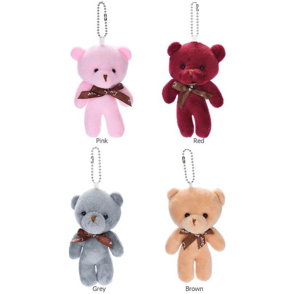 

portable cute lovely cartoon bowknot bear doll diy pendant stuffed toy wedding home decoration valentine day gifts