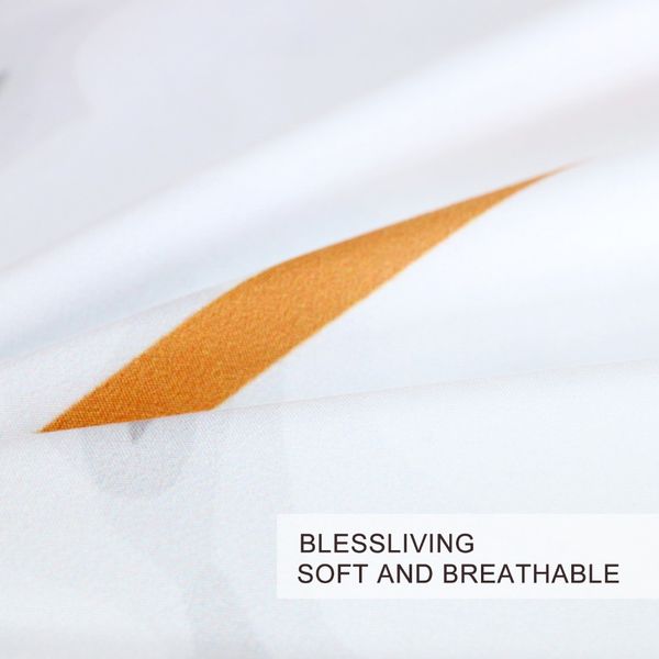 Arts Crafts Sewing King Blessliving Marble Print Bedding White