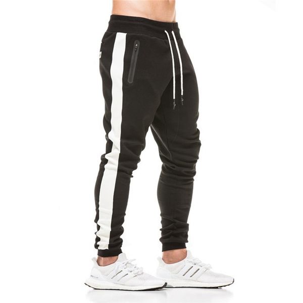 

men's running sweatpants gym fitness jogging pants men bodybuilding workout trousers sportswear cotton jogging sport track pants, Black;blue
