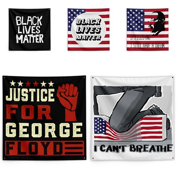 

its 2020 and i have a dream george floyd printing tapestry black lives matter household wall banner 150*150cm #qa27359