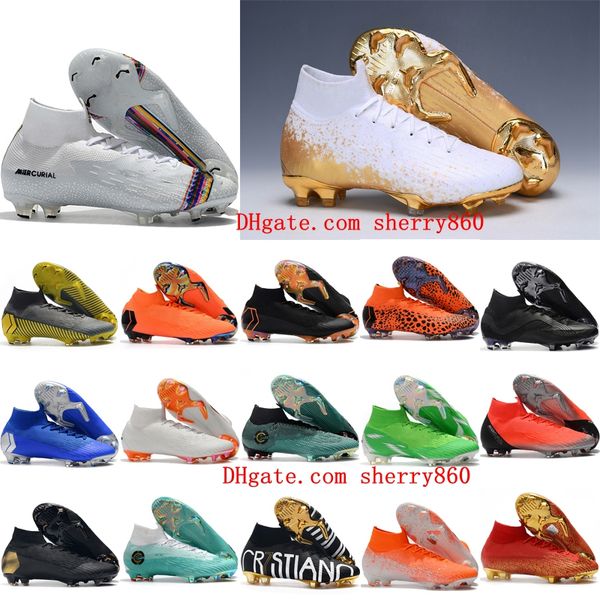 

2018 kids soccer shoes mens boys football boots soccer cleats mercurial superfly vi 360 elite neymar ronaldo fg cr7 soccer cleats women