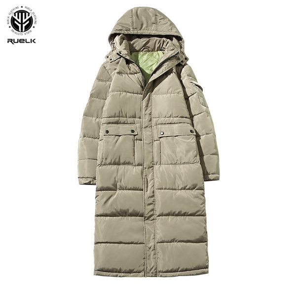 

ruelk fashion brand men wram parka casual coat winter men hooded coat jackets casual men's parka, Tan;black