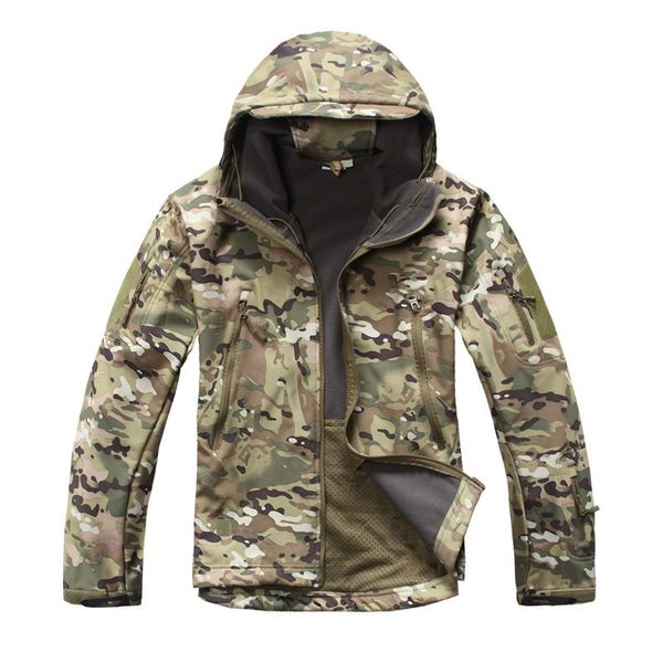 

new camouflage mens designer jackets fashion windproof and waterproof soft and comfortable shell assault jacket mens apparel, Black