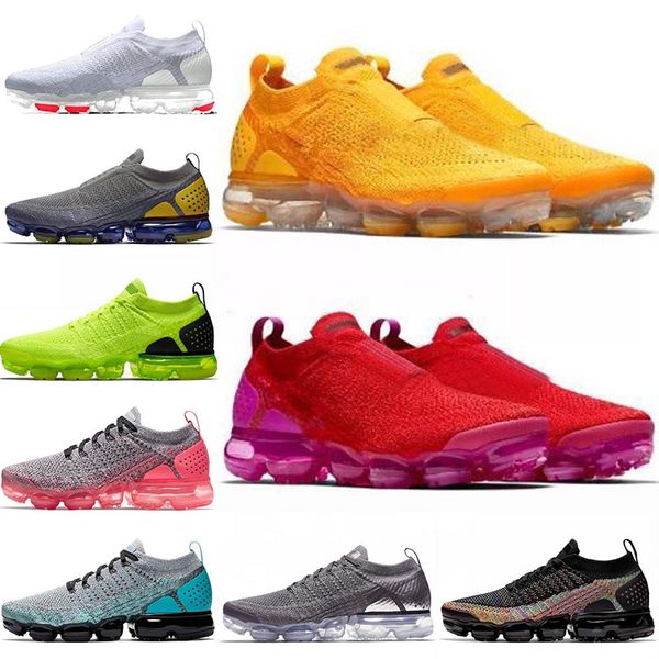 

tennis shoes womens running shoes 2.0 knit air laceless moc 2 university red gold chrome c2 punch womens sneakers trainers 36-45, White;red