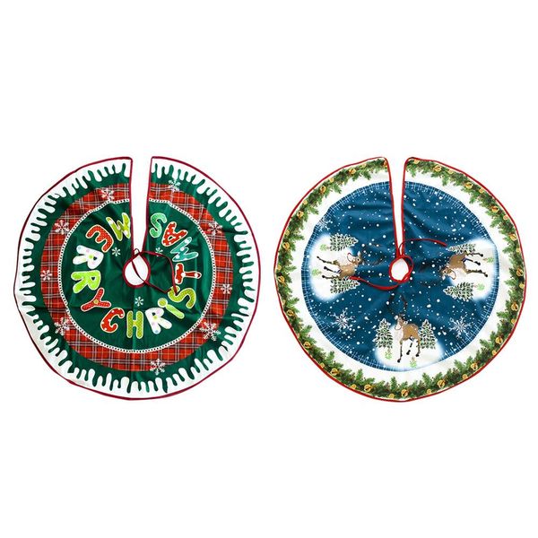 

high-end christmas cloth tree skirt decorations 90cm christmas tree bottom decorative skirt for home shopping malls