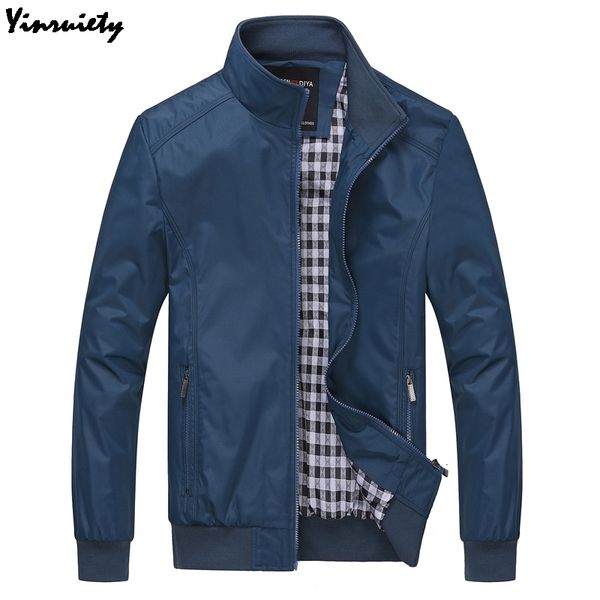 

autumn spring plus size men's streetwear outerwear black blue casual loose zipper bomber jacket fashion solid male windbreaker, Black;brown