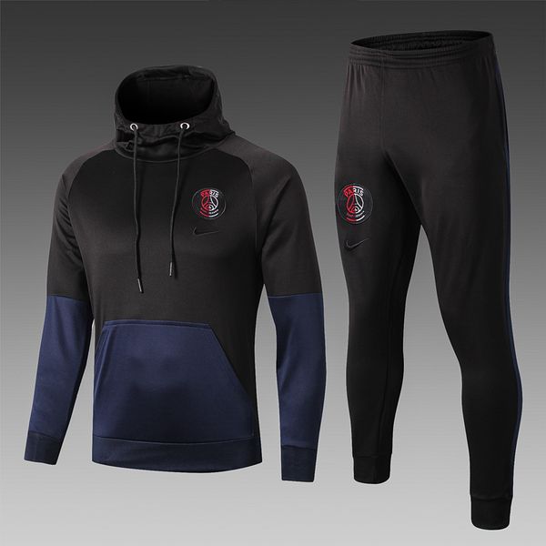 

2020 paris jacket hooded trench coat survetement 19 20 real madrid rome palmeiras messiman united football jacket flamenco sportswear jacket, Black