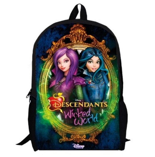 

16 inch tv show backpack double layer custom made cartoon mal carlos evie jay women bag children school bags anime