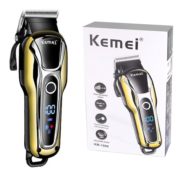 

kemei 1990 rechargeable clipper professional hair trimmer electric shaver barber hair cutting machine haircut maquina afeitar bwkf fvybt