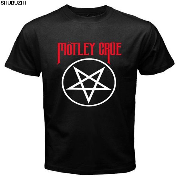 

motley crue pentagram heavy metal band men's black anime t-shirt size s-5xl sbz4405, White;black
