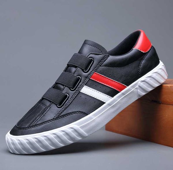 

2020 spring new fashion men leather casual shoes trend shoes man leather cool loafers, Black