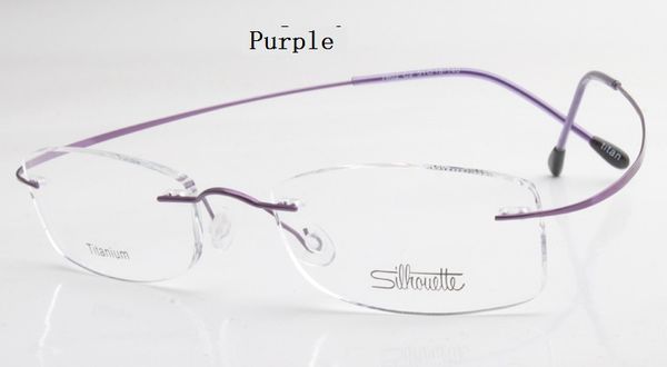 Atacado-Luxury-brand Silhouette Titanium Rimless Óculos Ópticos Armação Sem Parafuso Óculos Prescrição Com Bax Frete Grátis
