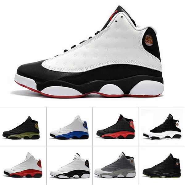 

air jordan 13 aj 13 basketball shoes island green bred chicago flint men aj13 13s he got game melo dmp mens sports sneakers, Black
