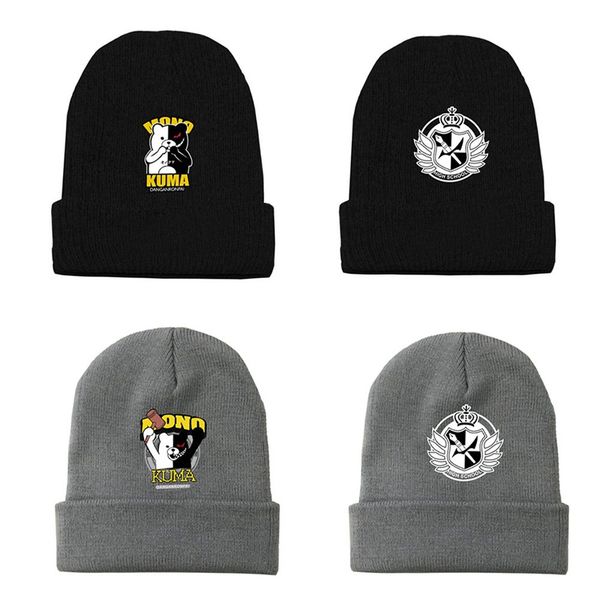 

anime danganronpa monokuma beanie slouchy cotton knitted ski skullies hip-hop baggy cap winter fashion cosplay hat bonnet
