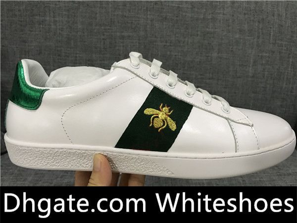 

luxury designer men women sneaker casual shoes low leather sneakers ace tiger snake stripes shoe walking trainers, Black