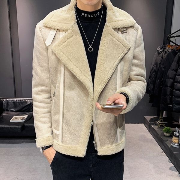 

leren heren jas thick leather jacket blouson cuir moto homme men faux leather jacket new men trench streetwear punk coat, Black