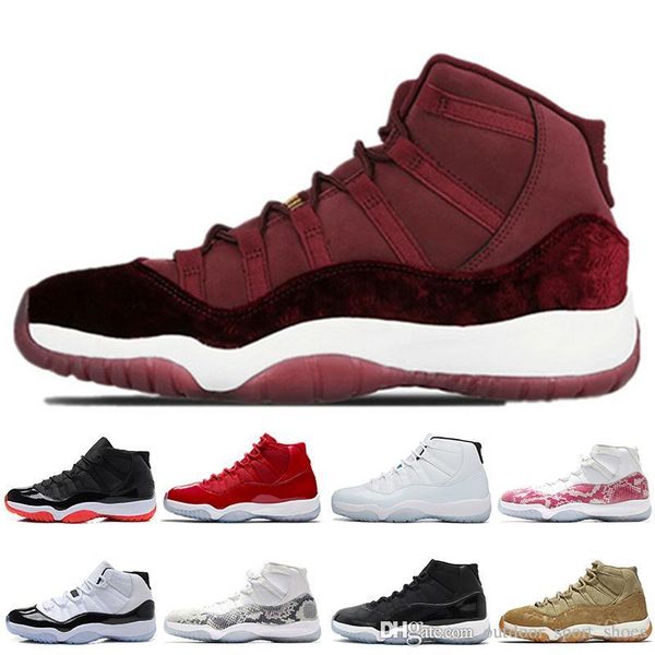 

new multi snakeskin 11 11s xi bred 2019 high velvet heiress blue mens basketball shoes concord gym red women men sports designer sneakers