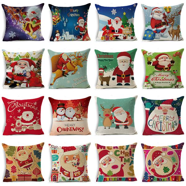 

decorative pillowcases christmas decoration for home car throw pillow cover square 45x45cm poszewki na poduszki home texile
