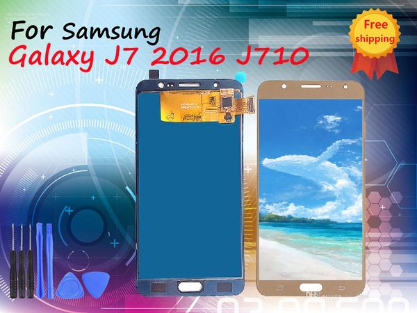 

original for samsung galaxy j7 j710 2016 j710fn j710f j710m j710y lcds screen display with touch screen digitizer assembly dhl