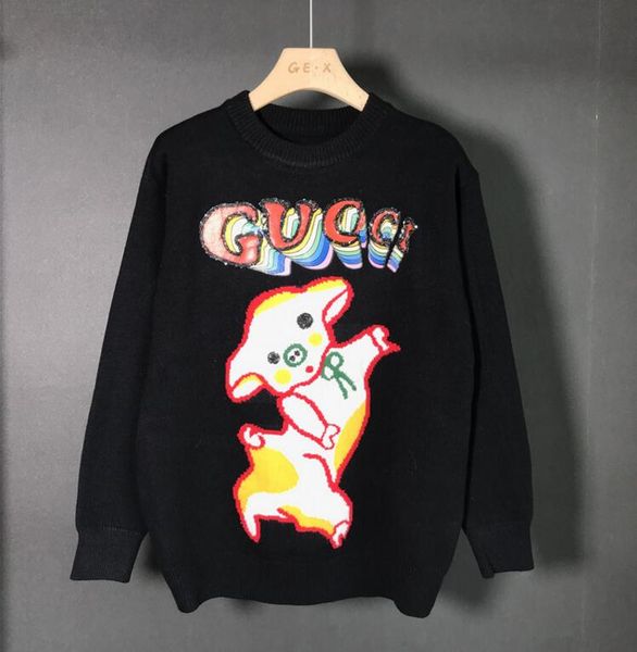 

Модный вязаный свитер женщин осень-зима 2019 NewLetter с принтом трикотажное пальто жен