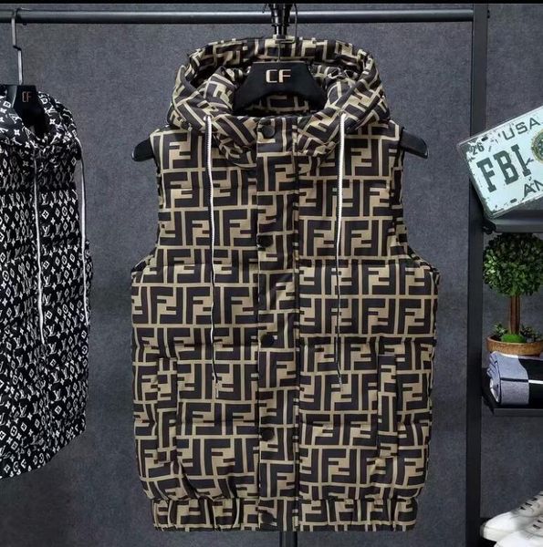 

осень и зима дизайн новый мужской и женский жакет жилет веб знаменитости тот же стиль хлеб костюм свободный воротник стойка печатное письмо, Black;white