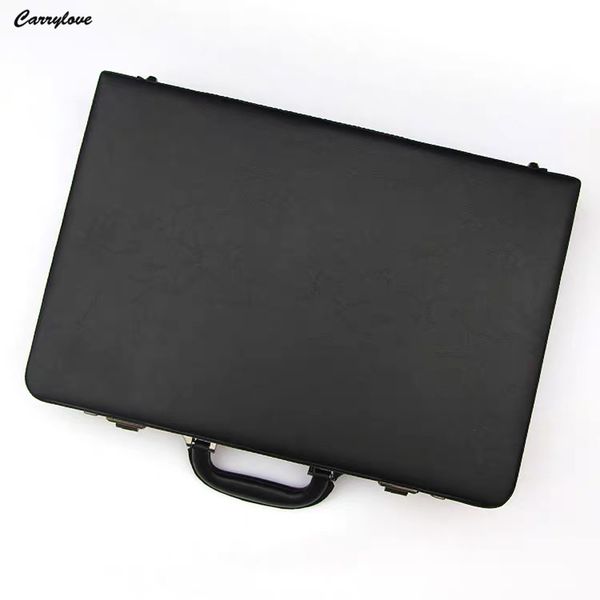 

carrylove business men leather lapbox messenger bag 18"19" inch briefcase black
