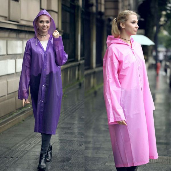 

new fashion clear raincoat transparent outdoor rain coat eva vinyl see through clothes