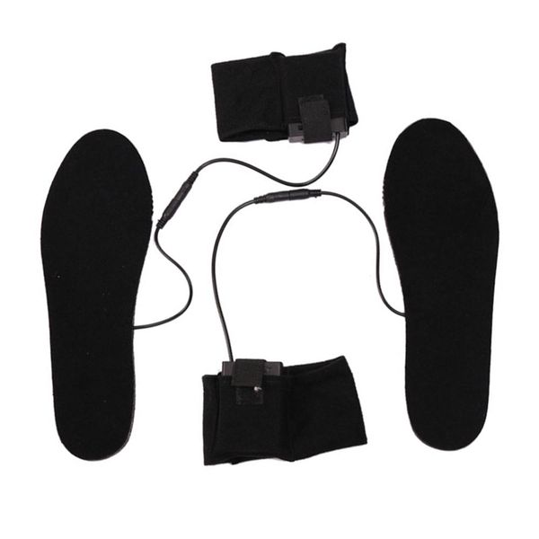 

heated shoe insoles winter heated heater inserts electric powered foot for shoes boot keep warm insoles, Black