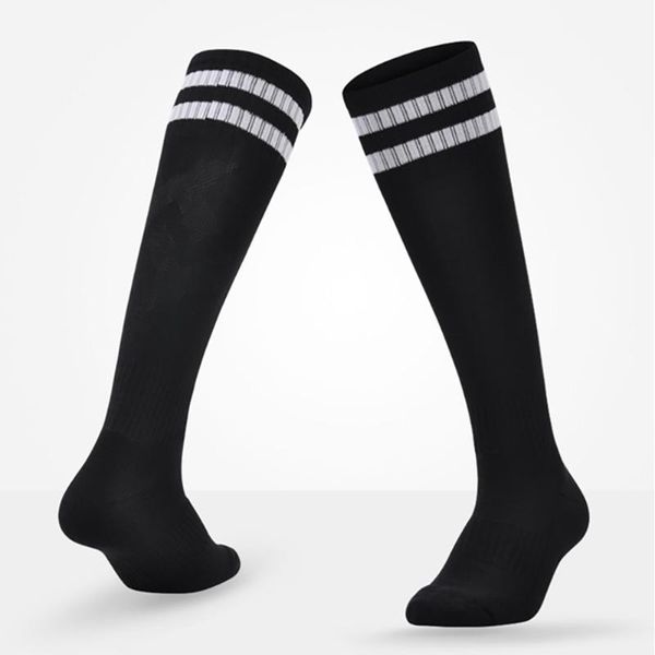 

summer hiking outdoor sport socks cycling basketball non-slip striped high elastic sock opening, Black