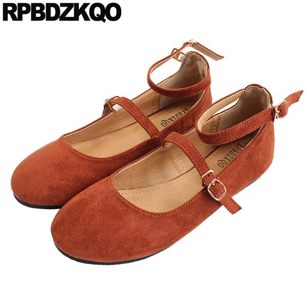 

square toe suede japanese school comfy brown china ankle strap ladies ballerina designer shoes mary jane soft ballet flats women, Black