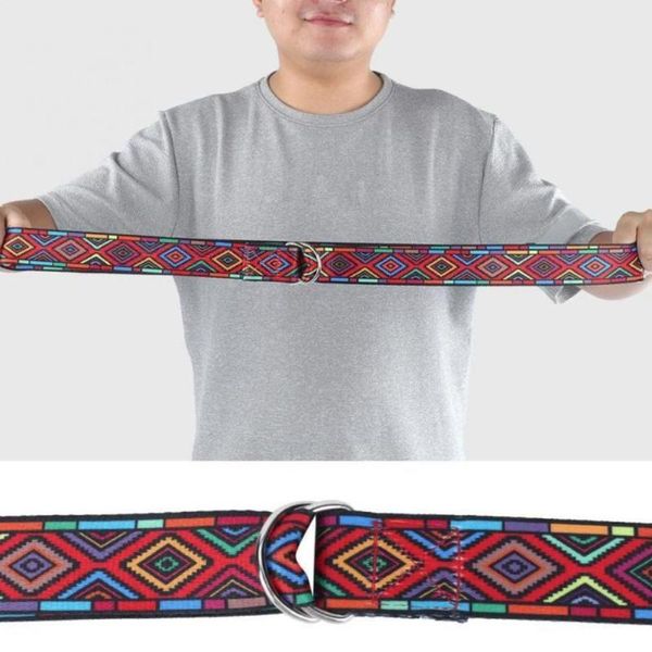 

d-ring belts yoga strap fitness rope colored printed yoga belt belt washable straps stretch adjustable stretch sport n i6g2