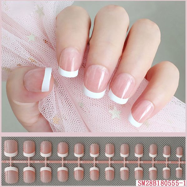 

24pcs/set fake nails tips finish summer party nail art tips decor yuf99, Red;gold