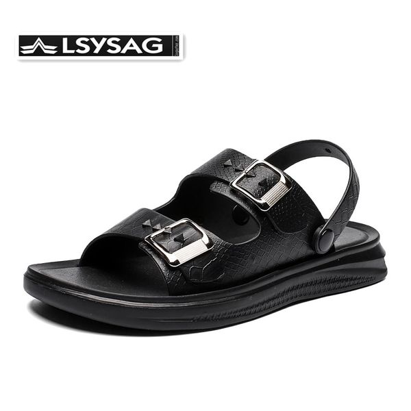 

men casual shoes cool summer sandals functional breathable classic sports slippers men beach shoes male fashion sandals, Black