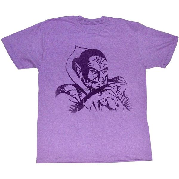 

men's t-shirts flash gordon t-shirt ming sketch purple heather tee(2), White;black
